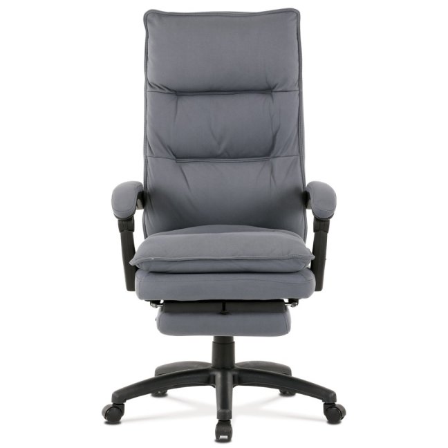 Kancelářské křeslo TITUS s podnožkou — látka, šedá
