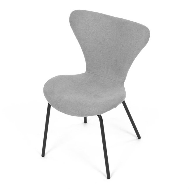 Jídelní židle JULES — kov, látka, více barev - Barevné varianty jídelní židle JULES: Světle šedá