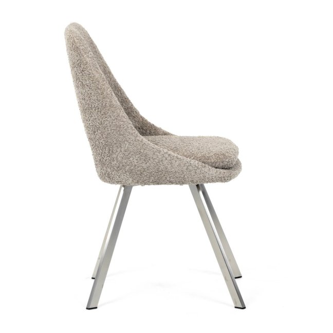 Jídelní židle TALISE — kov, látka, stříbrná / více barev