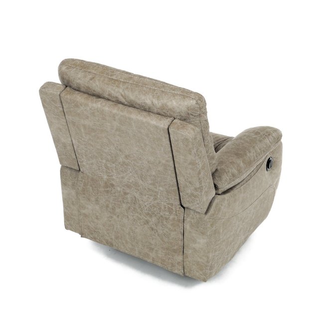 Relaxační křeslo BENNY s elektrickým polohováním — látka, béžová