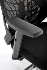 Kancelářská ergonomická židle GERONIMO — síť / látka, černá