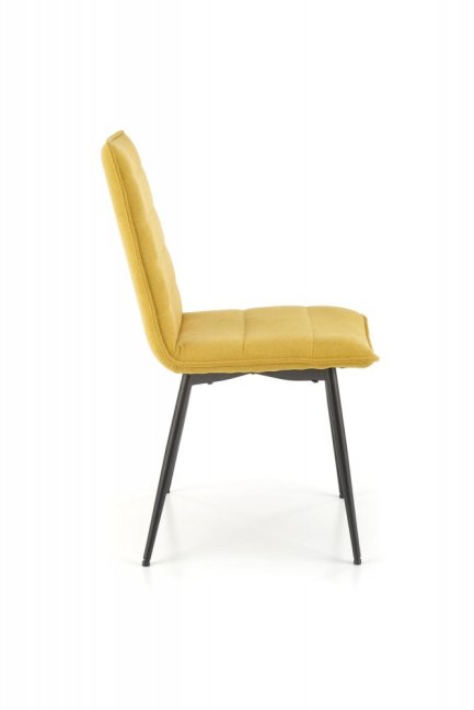 Jídelní židle APOLLO — kov, látka, černá / žlutá