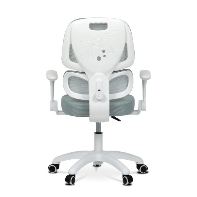 Dětská pracovní židle NANDU — síť / látka, mentolová