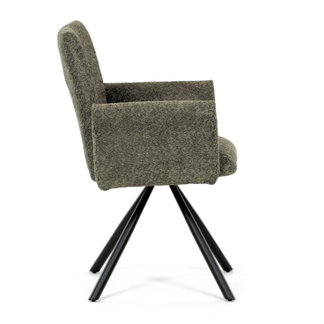 Jídelní otočné křeslo MANKA — kov, látka, více barev - Barevné varianty jídelního křesla MANKA: Šedá