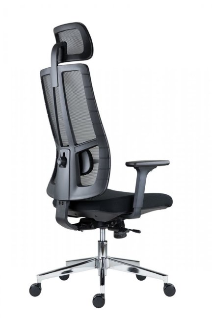 Kancelářská ergonomická židle Neoseat SPINO — látka, černá, nosnost 150 kg