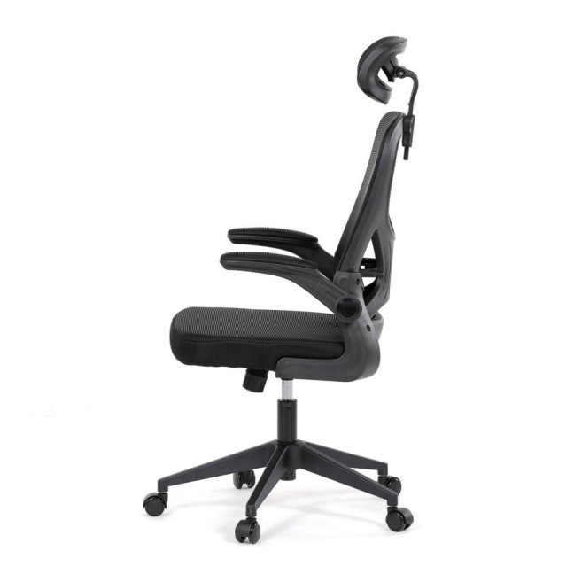 Kancelářská otočná židle MORTY — látka, černá