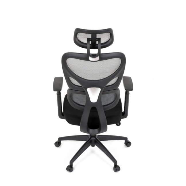 Kancelářská ergonomická židle GRANT — síť / látka, černá / šedá