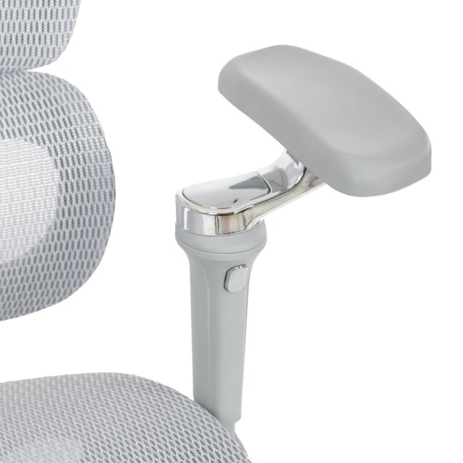 Kancelářská ergonomická židle PORTE — síťovina, šedá
