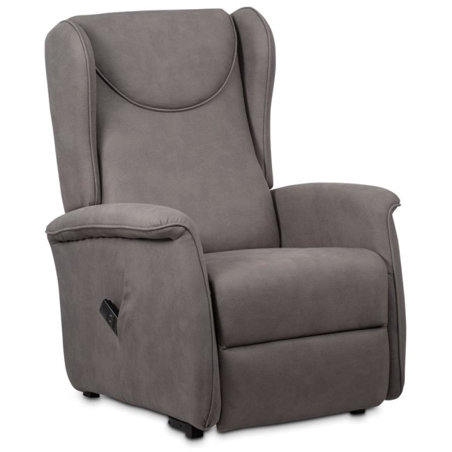 Relaxační křeslo ušák TELMAR s elektrickým polohováním — 2 motory, látka, béžová