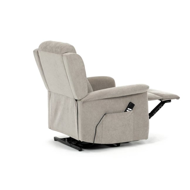 TV křeslo SARGON s elektrickým polohováním — 2 motory, látka, béžová
