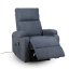 TV křeslo ALVI s elektrickým polohováním — látka, šedá, nosnost 130 kg