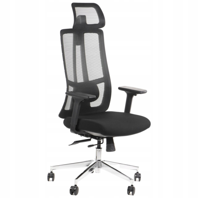 Kancelářská ergonomická židle Neoseat SPINO — látka, černá, nosnost 150 kg