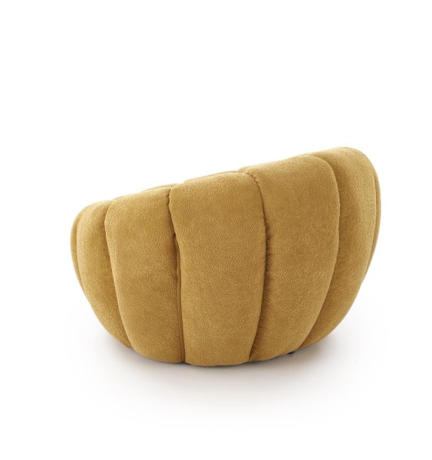 Designové křeslo GASPAR II — látka, žlutá