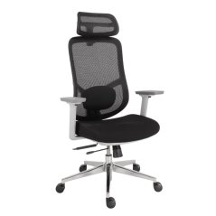 Kancelářská ergonomická židle Neoseat ALLY WHITE — černá / bílá, nosnost 150 kg
