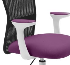 Dětská židle Neoseat MONKEY WHITE s podnoží — látka, bílá / fialová