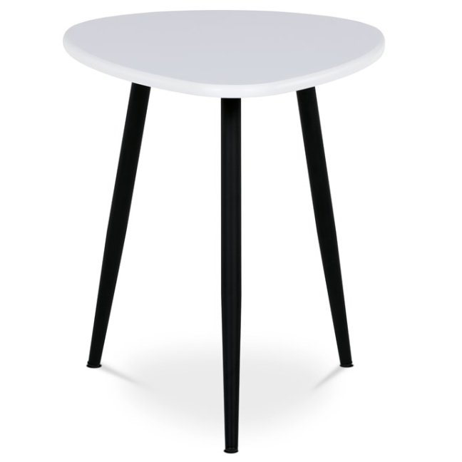 Konferenční stůl MONET — kov, MDF, černá / bílá