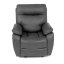 Relaxační křeslo BENNY s elektrickým polohováním — látka, šedá