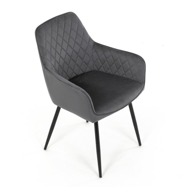 Jídelní křeslo CINDY — samet, černá / více barev - Barevné varianty židle CINDY: Modrá