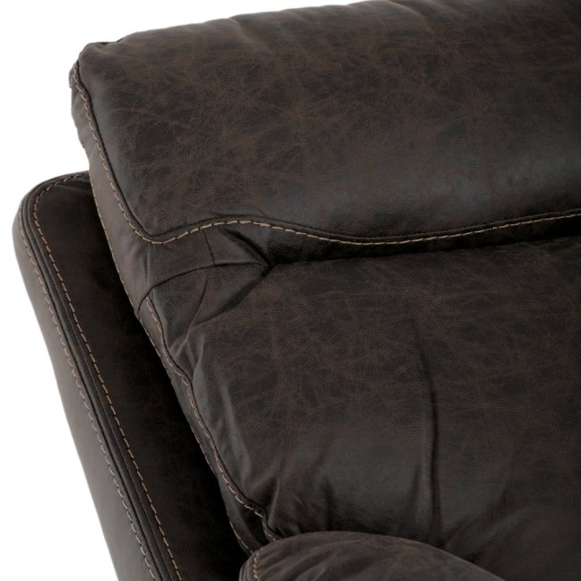 Relaxační polohovací TV křeslo NORBERT — látka, tmavě hnědá, nosnost 150 kg