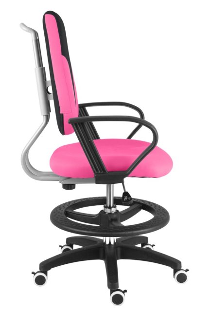 Dětská rostoucí židle Neoseat KINDER — látka, černá / růžová