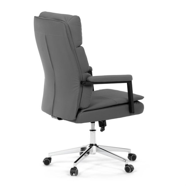 Kancelářské křeslo DARGO — ekokůže, tmavě šedá