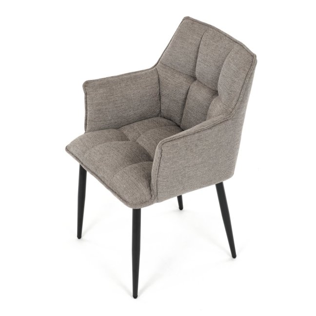 Jídelní křeslo KONIG — látka, béžová