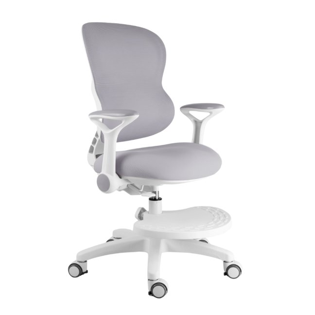 Dětská rostoucí židle Neoseat JUNI 006 — látka, pratelný potah, šedá