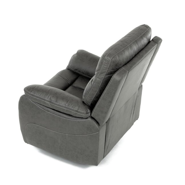 Relaxační polohovací TV křeslo NORBERT — látka, šedá, nosnost 150 kg