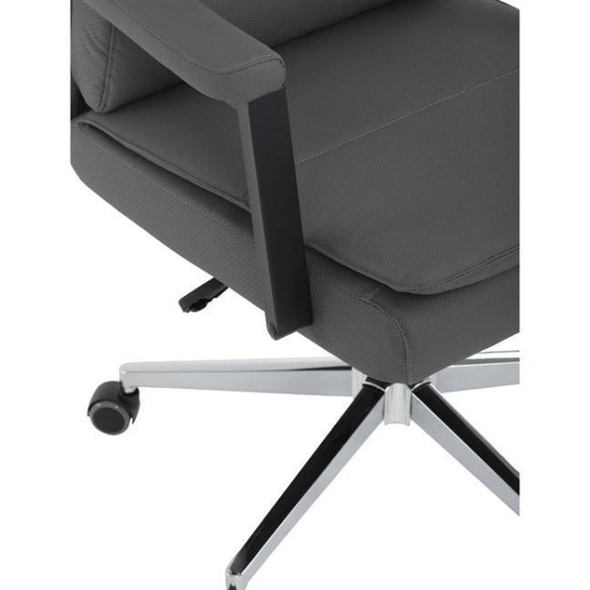 Kancelářské křeslo DARGO — ekokůže, tmavě šedá