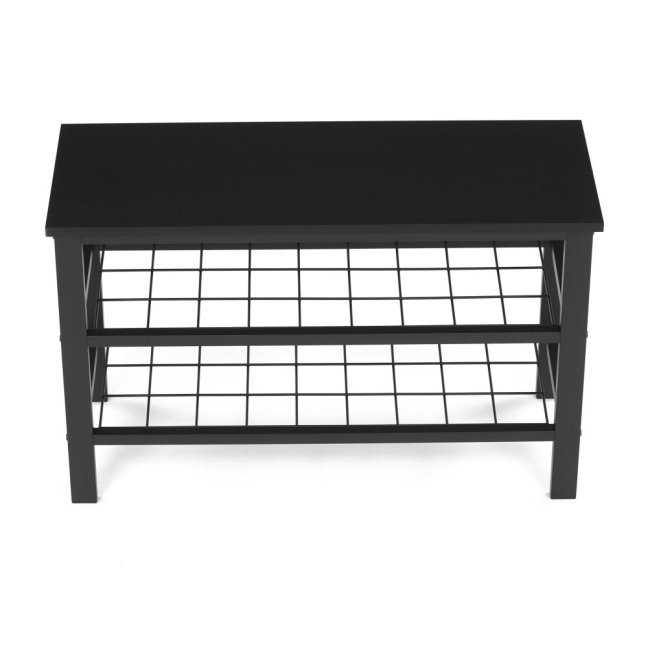 Botník ALBEDO — kov, MDF, černá