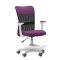 Dětská židle Neoseat MONKEY WHITE s podnoží — látka, bílá / fialová