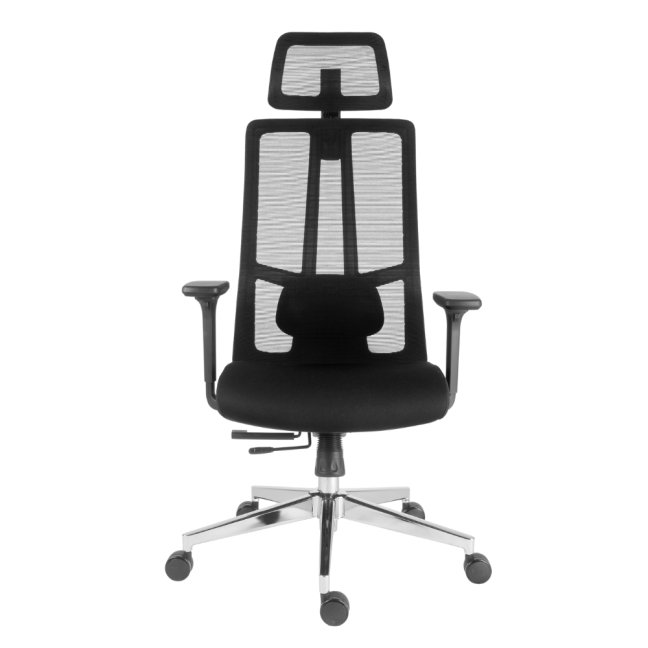 Kancelářská ergonomická židle Neoseat SPINO — látka, černá, nosnost 150 kg