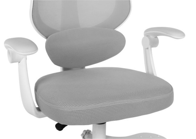 Dětská otočná židle Neoseat JUNI 009 s podnoží — látka, šedá