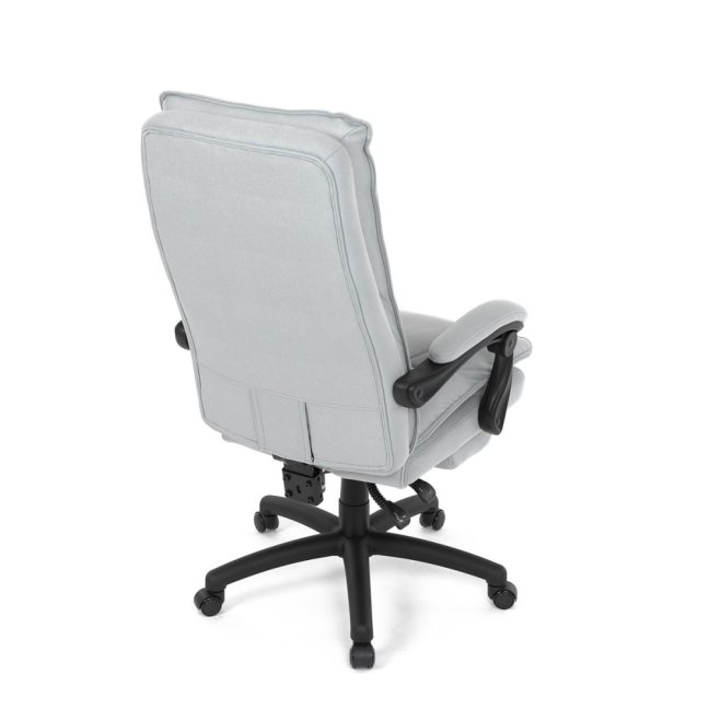 Kancelářské křeslo TITUS s podnožkou — látka, světle šedá