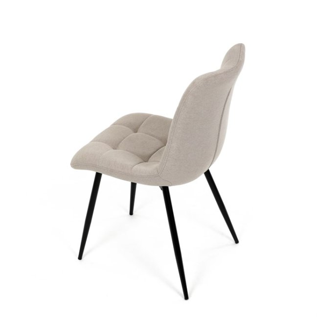 Jídelní židle DAEMON — kov, látka, černá / cappuccino