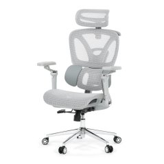 Kancelářská ergonomická židle PORTE II — síťovina, šedá