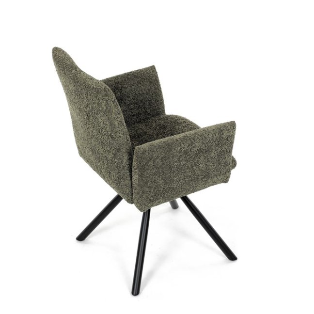 Jídelní otočné křeslo MANKA — kov, látka, více barev - Barevné varianty jídelního křesla MANKA: Šedá