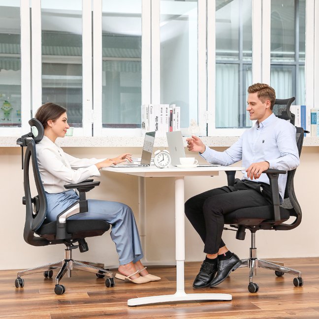 Kancelářská ergonomická židle Neoseat THOMAS — černá, nosnost 150 kg