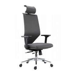 Kancelářská ergonomická židle EDGE — látka, šedá, nosnost 150 kg