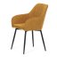 Jídelní křeslo JACOB — kov, látka, žlutá