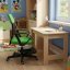 Dětská židle Neoseat MONKEY s podnoží — látka, černá / zelená