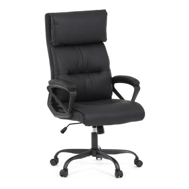 Kancelářské křeslo PEDRO — ekokůže, černá
