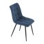 Jídelní židle DAEMON — kov, látka, černá / modrá