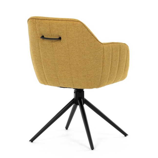 Jídelní otočná židle SCARA — kov, látka, více barev