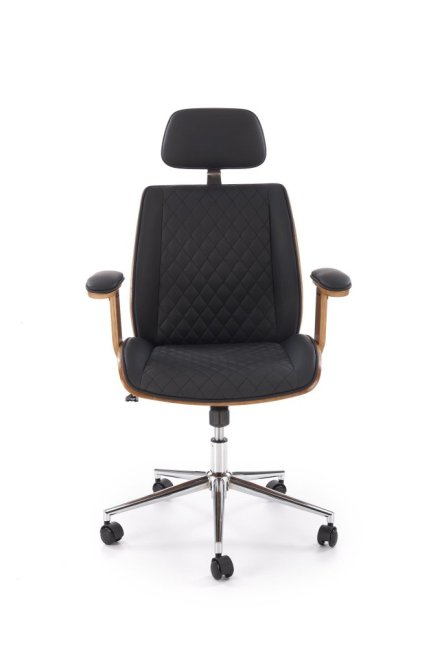 Kancelářská otočná židle TIMBER — ekokůže, ořech / černá