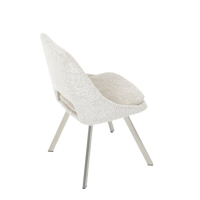 Jídelní židle TALISE — kov, látka, stříbrná / více barev