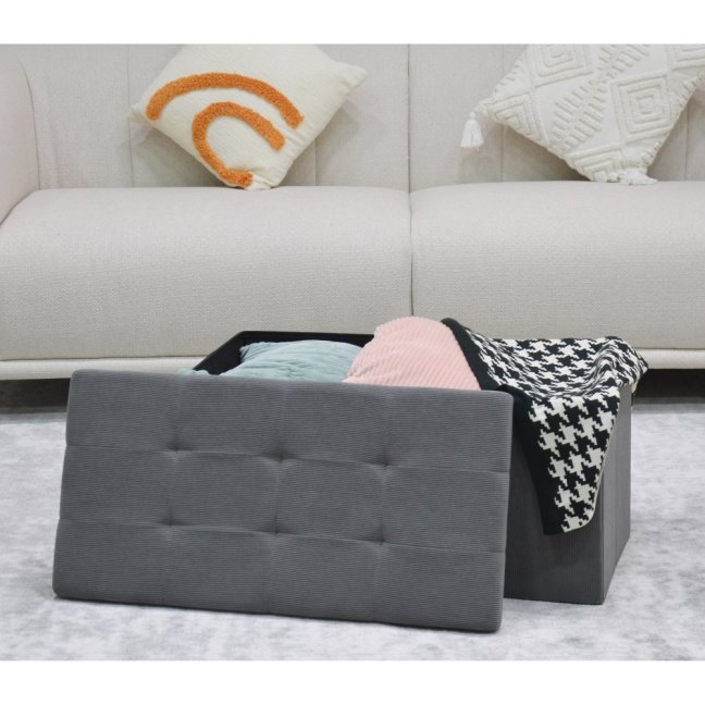 Taburet AFRODITE s úložným prostorem — manšestr, více barev