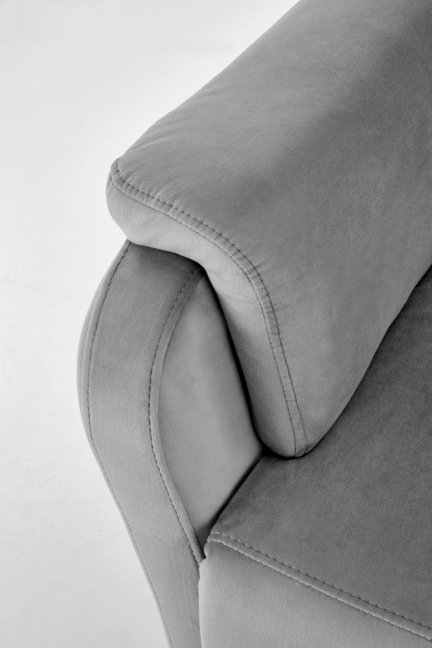 Relaxační křeslo KROKUS s elektrickým polohováním — samet, šedá