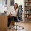 Kancelářská ergonomická židle Neoseat NOVELO — síť / látka, černá, nosnost 150 kg