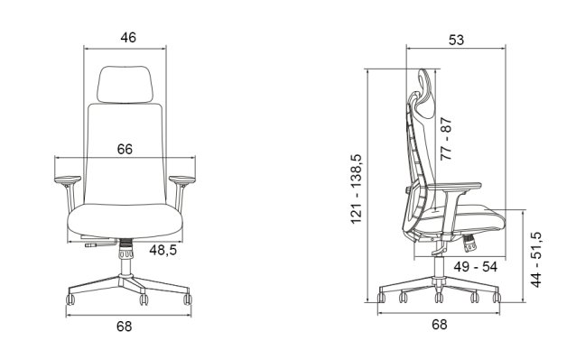 Kancelářská ergonomická židle Neoseat SPINO — látka, černá, nosnost 150 kg